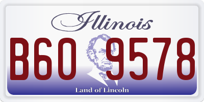 IL license plate B609578