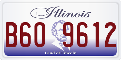IL license plate B609612