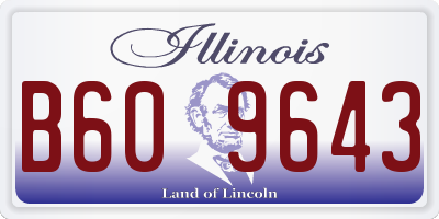 IL license plate B609643