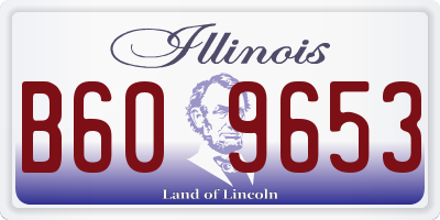 IL license plate B609653