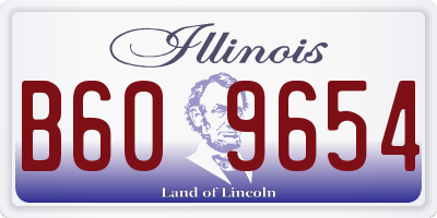IL license plate B609654