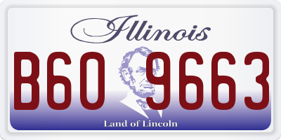 IL license plate B609663