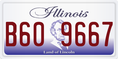 IL license plate B609667