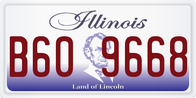 IL license plate B609668