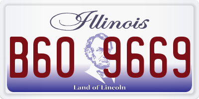 IL license plate B609669