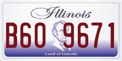IL license plate B609671