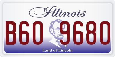 IL license plate B609680
