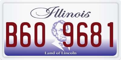 IL license plate B609681