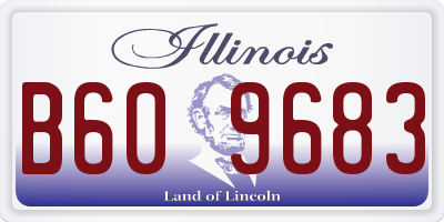 IL license plate B609683