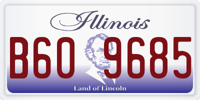 IL license plate B609685