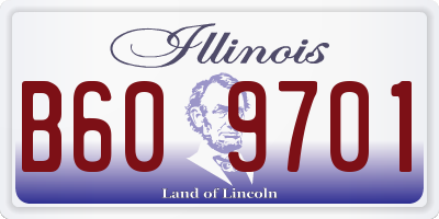 IL license plate B609701