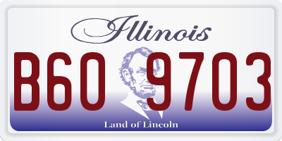 IL license plate B609703