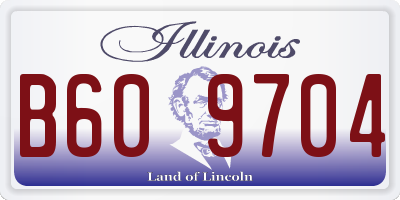IL license plate B609704