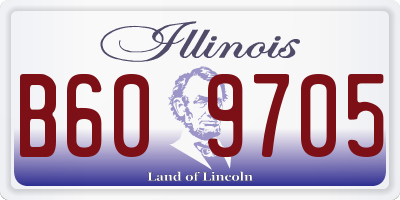 IL license plate B609705