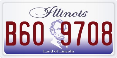IL license plate B609708