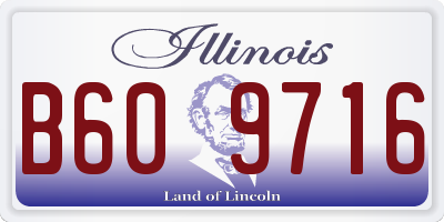 IL license plate B609716
