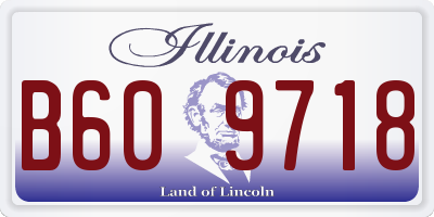 IL license plate B609718