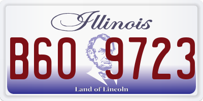 IL license plate B609723