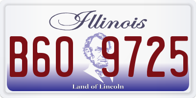 IL license plate B609725