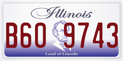 IL license plate B609743