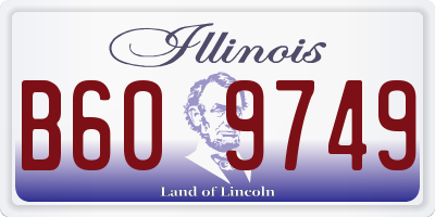 IL license plate B609749