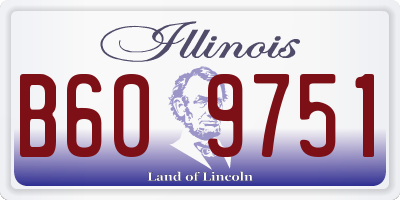 IL license plate B609751