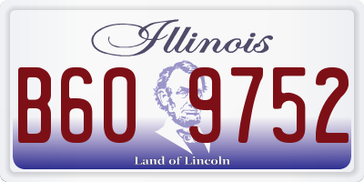IL license plate B609752