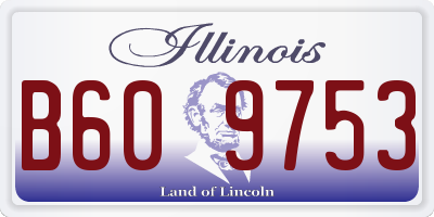 IL license plate B609753