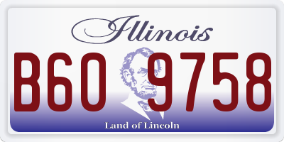 IL license plate B609758