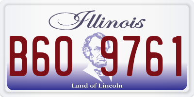 IL license plate B609761