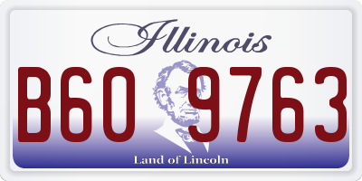IL license plate B609763