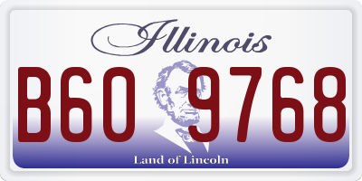 IL license plate B609768