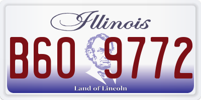 IL license plate B609772