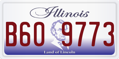 IL license plate B609773