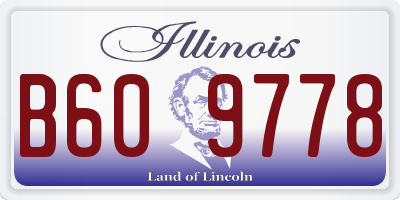 IL license plate B609778