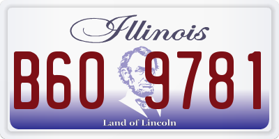 IL license plate B609781