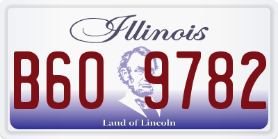 IL license plate B609782