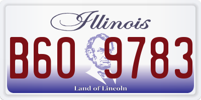 IL license plate B609783