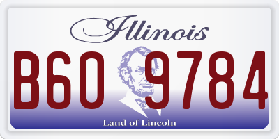 IL license plate B609784