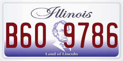 IL license plate B609786