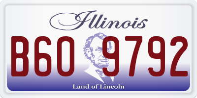 IL license plate B609792