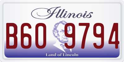 IL license plate B609794