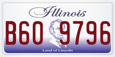 IL license plate B609796