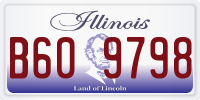 IL license plate B609798