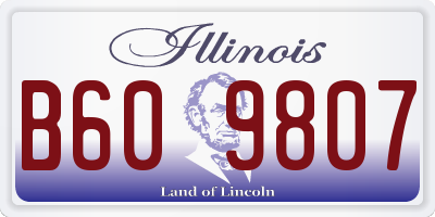 IL license plate B609807