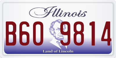 IL license plate B609814