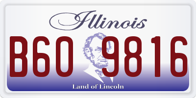 IL license plate B609816