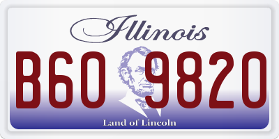 IL license plate B609820