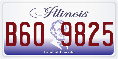 IL license plate B609825
