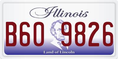 IL license plate B609826